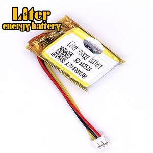 Socket 2.0-3 P 3.7 V 652535 800 mah rechargeable Lithium ion polymer battery - Product Image 3
