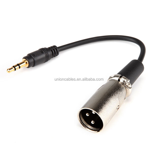 XLR 3-Pin Male to 3.5mm 1/8" Stereo Plug Shielded Microphone Mic Cable TRS XLR