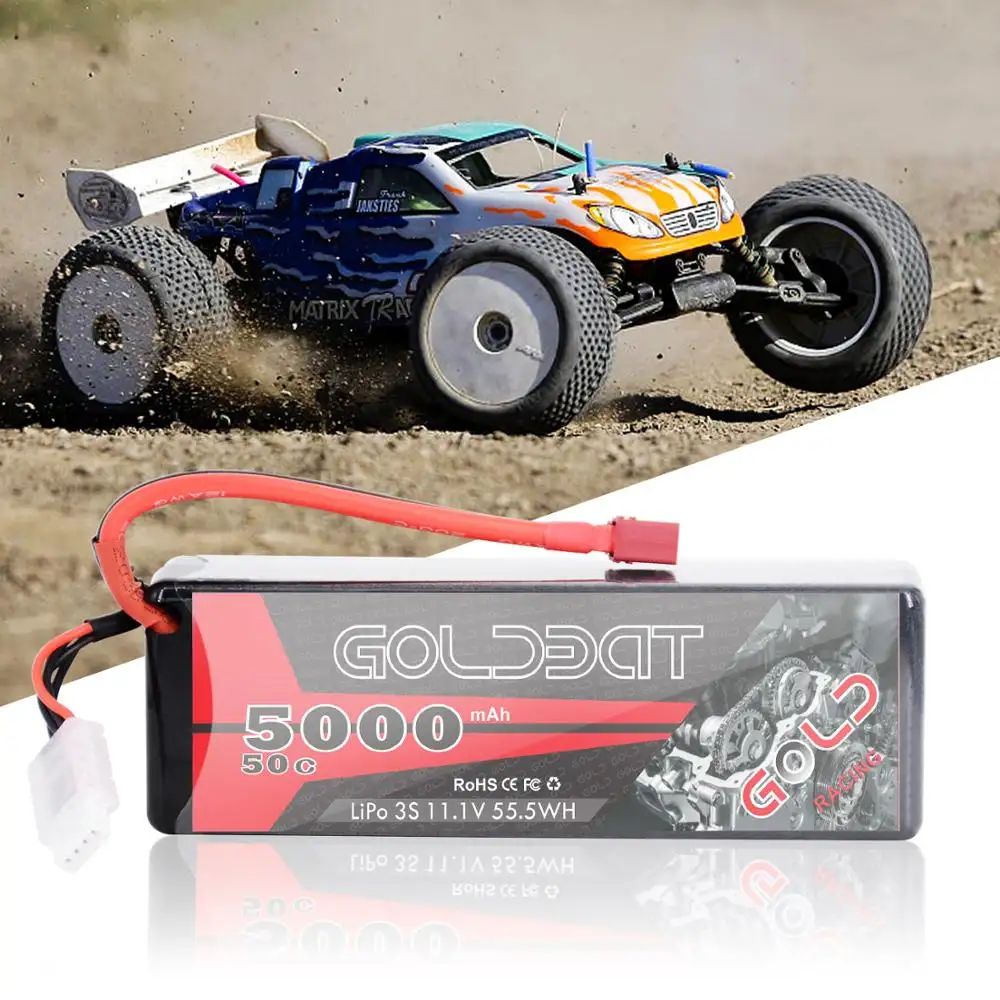 Batería de polímero de iones de litio, a precio de fábrica, carcasa rígida de 50C 3S 11,1 V 5000mah, carcasa rígida con control remoto, baterías de coche Lipo RC