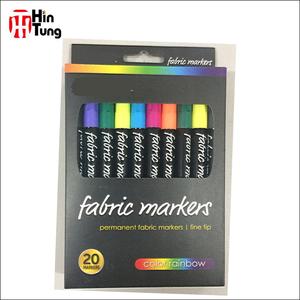 Fournitures d'art professionnelles personnalisées OEM 20 pièces marqueur <span class=keywords><strong>de</strong></span> tissu permanent à pointe fine pour dessiner et dessiner dans le textile - Product Image 2