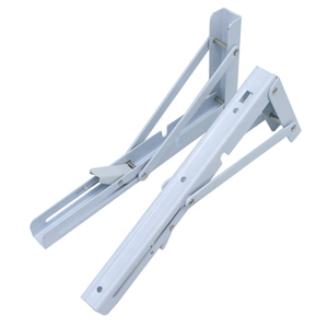 Supports triangulaires autoportants en acier, pliables, à ressorts, pour étagères, finition blanc/noir/nickel, tailles 8"-20" - Product Image 2