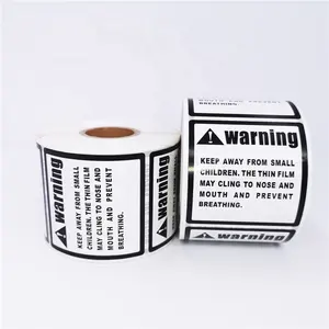 Self-adhesive Suffocation Warning Sticker Suffocation Warning Labels Printed Labels