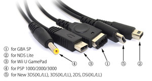 Envío gratis 5 en 1 Cable de carga USB Cable de transferencia de datos para DS Lite/New 3DS XL LL 2DS DSi <span class=keywords><strong>Wii</strong></span> U GBA SP/PSP 1000 2000 3000 - Product Image 6