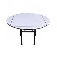 Table pliante carrée ou ronde en métal au design moderne pour hôtels, banquets, restaurants, mariages et écoles