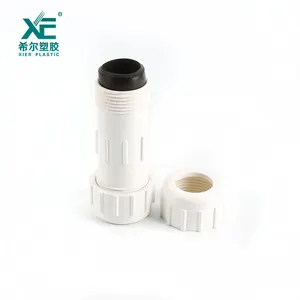 Acoplamiento de tubería flexible de montaje rápido de pvc, plástico blanco de 1/2 "-4", fabricante de China