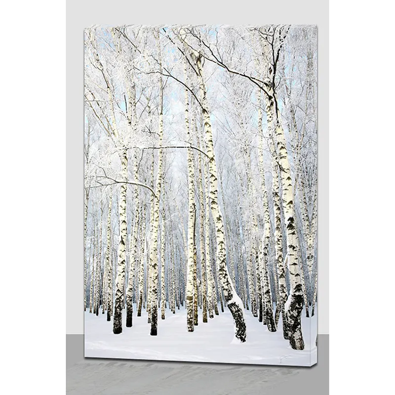 Toile d'art murale, idées lumineuses LED, peinture des arbres artsu