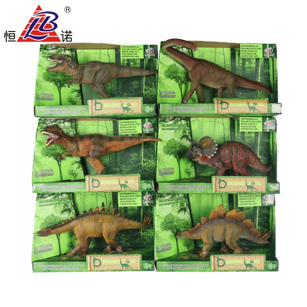 6 In 1 3D 공룡 2022 새로운 대형 부드러운 고무 공룡 장난감 7P