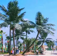 인공 코코넛 야자 나무 유리 섬유 나무 쇼핑몰 해변 야외 나무