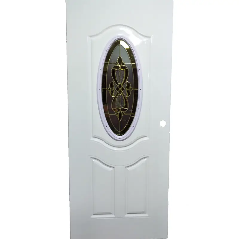 Latest Design Low Price Exterior Doors Solid Wooden Entry Door With Glass