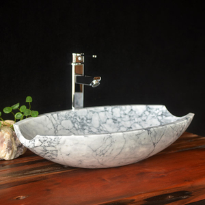 Bassin de lavage en pierre naturelle, bassin en marbre blanc, bassin en pierre chaude - Product Image 3