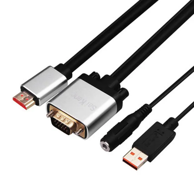 HDMI a VGA Cavo del Convertitore 1080P HDMI Maschio a VGA Maschio Placcato Oro Attivo Video Adattatore