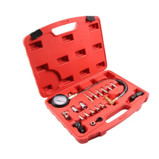 VIKTEC 20pc Diesel Engine Cylinder Pressure Compression Tester Diagnostic Truck Tool