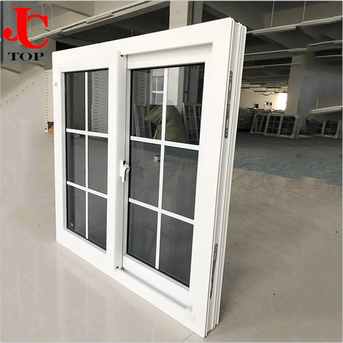 หน้าต่างบานเลื่อนพีวีซีออกแบบ Upvc กระจกบานเลื่อนคู่