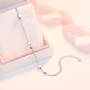925 <span class=keywords><strong>argento</strong></span> Sterling bracciali donne ragazze doppio strato Multi pietra <span class=keywords><strong>argento</strong></span> cavigliere 925 per le donne - Product Image 5