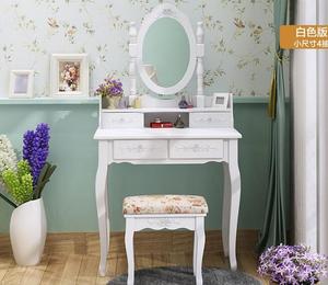Gran oferta, tocador Shabby Chic, tocador de maquillaje con espejo y juego de Taburete - Product Image 2