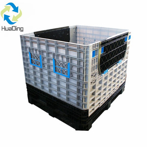 Pallet bin/<span class=keywords><strong>container</strong></span> có thể tái chế có thể gập lại ráp <span class=keywords><strong>HDPE</strong></span> nhựa bán buôn hộp nhựa ngành công nghiệp lưới nhựa thùng lớn - Product Image 2