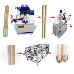 Ampliamente utilizado de madera redonda varilla de palo de escoba de la máquina en China