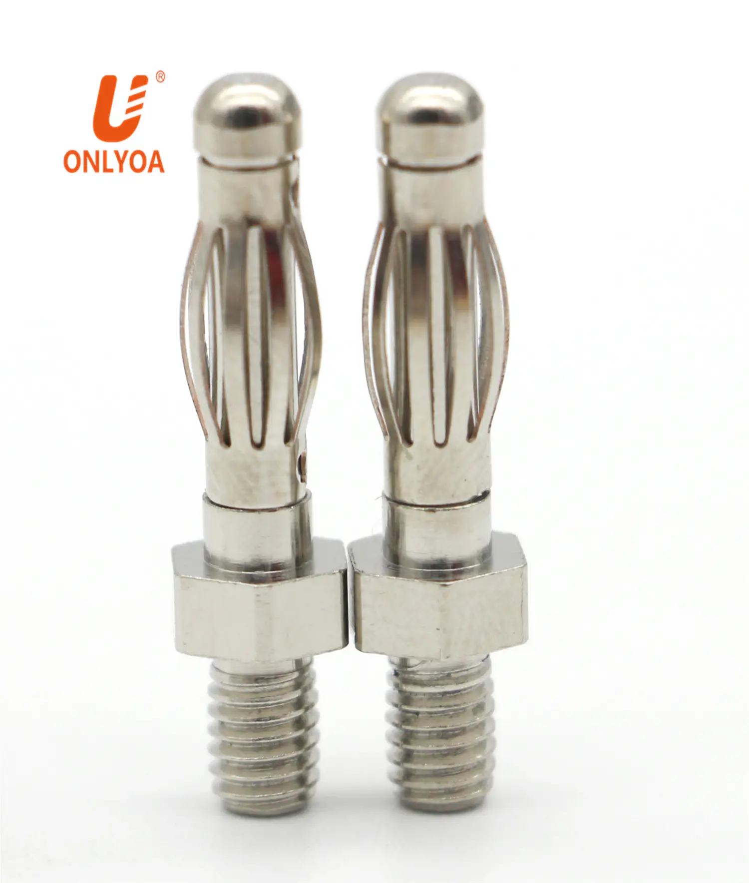 4mm with Hexagon M4 Thread and NUT nickel plated male bullet banana plug connector For RC Hobby Car Model and Lipo battery