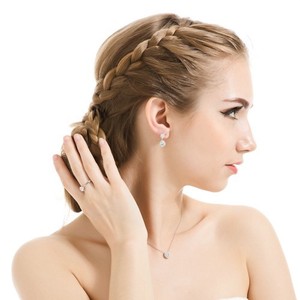 LUOTEEMI — <span class=keywords><strong>boucles</strong></span> <span class=keywords><strong>d</strong></span>'<span class=keywords><strong>oreilles</strong></span> <span class=keywords><strong>pendantes</strong></span> pour femmes, Mini pendentif rond en cristal, <span class=keywords><strong>diamant</strong></span> CZ, haute qualité, vente en gros - Product Image 2