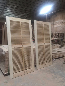 Có thể điều chỉnh rắn gỗ đá đen màn trập cửa với louver thiết kế hoàn thành bề mặt cho nội thất sân trang trí cố định lớp - Product Image 4