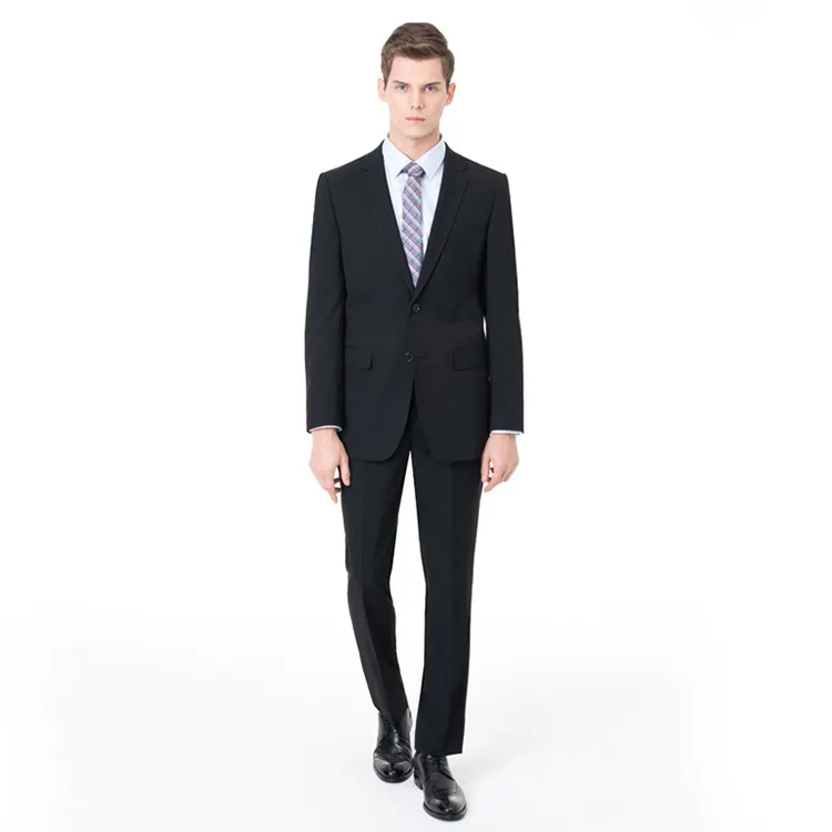 Hochwertige formale schwarze Mantel Hose Fotos Designs Hochzeit Türkei Italien Business Männer Anzug für Büro