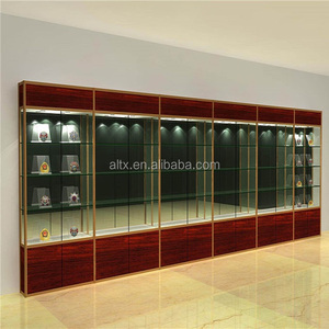 Tầng Thường Vụ Thiết Kế Tùy Chỉnh Gỗ Whisky Hiển Thị Nội Với Đèn Led - Product Image 6