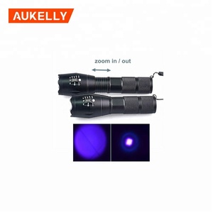 Lanterna led uv de 395nm com uv, tocha, 10w, para manchas de gato, <span class=keywords><strong>detector</strong></span> de escutas, âmbar ultravioleta, luz negra, 365nm