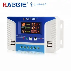 Raggie 50A Solar Laadregelaar 12/24V Met 5V 2A Usb Charger