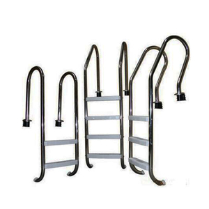 Échelle à prix avantageux 2/3/4/5 marches avec main courante, <span class=keywords><strong>piscine</strong></span>, acier inoxydable argenté, prix d'usine, échelle 3 marches en plastique, 1 an - Product Image 4