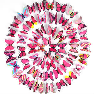 Unionpromo الملونة PVC 3D فراشة ملصقات جدار ديكور المنزل - Product Image 5