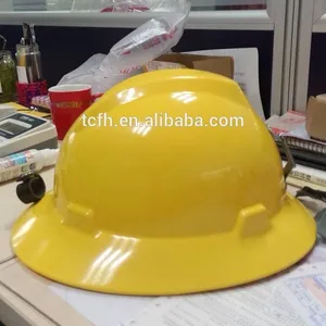 V Style Full Brim Pertambangan Helm Safety dengan Ce dan Anzi Standar Dapat Menginstal Dudukan Lampu