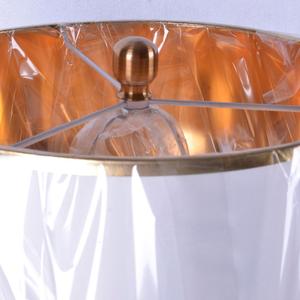 Lampada da tavolo moderna <span class=keywords><strong>in</strong></span> cristallo trasparente con copertura <span class=keywords><strong>in</strong></span> tessuto di Design artistico luminoso lampada da lettura decorativa per la casa per la camera da letto - Product Image 5