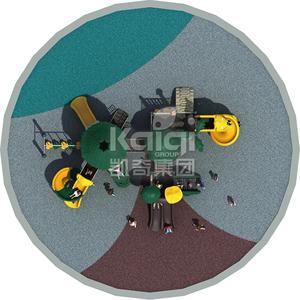 Precio de fábrica Kaiqi buena calidad New Jungle Kindergarten Parque preescolar para niños plástico comercial al aire libre parque infantil tobogán - Product Image 2