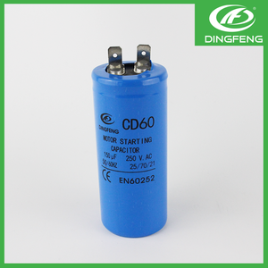 Cd60 2 pins 220v aluminum electric ac motor start capacitor - Product Image 1