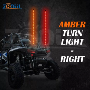 12 V camino poste Combo Set Color bailando Bluetooth Control 4ft 5ft 6ft y tamaño personalizado látigo bandera poste de Luz Kits - Product Image 5