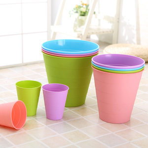 <span class=keywords><strong>Pattumiera</strong></span> di plastica rotonda con filo colorato di qualità superiore in diverse dimensioni - Product Image 4