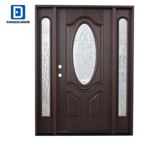 Porte double ovale Fangda 3/4 en acajou et fibre de verre, pré-montée, moderne, pour hôtel, finition de qualité, ouverture latérale - Product Image 6