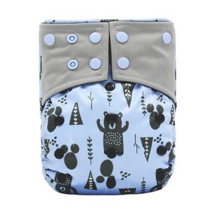 <span class=keywords><strong>Couche</strong></span> <span class=keywords><strong>lavable</strong></span> personnalisée pour nouveau-né avec poche, abordable, motif animaux - Product Image 1