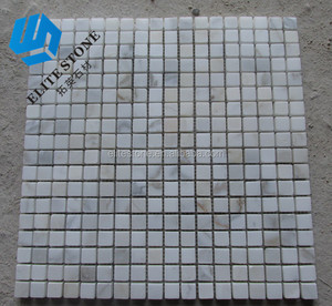 15x15 Petit Blanc Calacatta Or Puce Carrée <span class=keywords><strong>Mosaïque</strong></span> de Marbre Types de Carreaux Décoratifs pour la Cuisine - Product Image 1