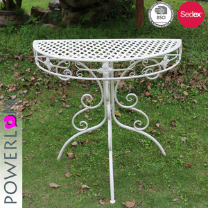 Table de Console demi-ronde en fer, mobilier de maison, <span class=keywords><strong>pour</strong></span> jardin et Patio extérieur - Product Image 2