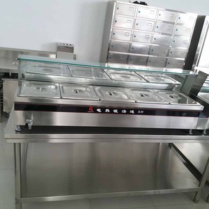 Calentador de Alimentos Independiente para <span class=keywords><strong>Restaurante</strong></span> con Protector de Vidrio y Compartimentos - Product Image 3