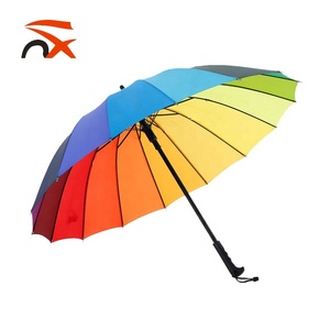 Paraguas viajes Unisex a prueba de viento a prueba de lluvia del arco iris paraguas 24 K dosel - Product Image 6