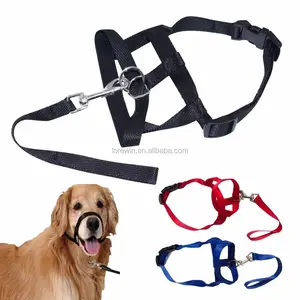 Lorewin LY-015C cabeça collar Pet Dog Nylon Halter Cabeça Nariz Reina Coleira para Cães de Treinamento Ajuda A Parar de Puxar Gentilmente