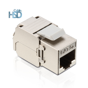 Excel cat6A RJ45 Keystone Modular Jack bảo vệ nội tuyến Coupler toolless FTP Modular không được che chở Keystone Jack kết nối kim loại - Product Image 1