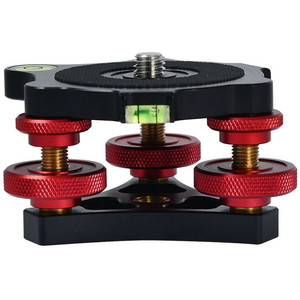 Placa de Cabezal de Trípode de Nivelación de Precisión LP-64 con Tornillo de Montaje de 3/8\", 3 Dial de Ajuste para Trípode de Cámara - Product Image 1