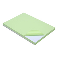 100 feuilles par sachet, papier autocollant brillant/blanc A4 avec doublure de silicone jaune pour l'expédition/l'emballage express