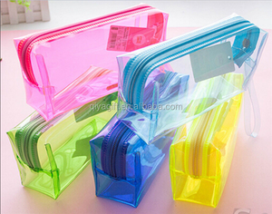 Kotak Pensil Pvc Transparan Tahan Air Bening Plastik Ziplock Kualitas Tinggi Kustom Grosir