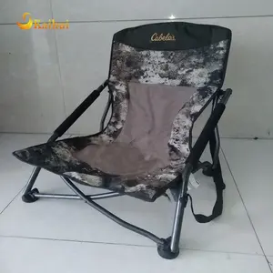 Heavy Duty Low Sling Beach Camping Concert Folding Camo Chair with Mesh Back