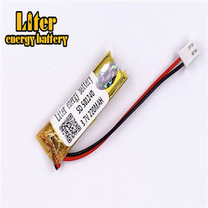 Plug 2,5-2 p 3,7 V 501240 220 mAh rechargeable small LiPo battery with CE, UL, for Bluetooth headset - Product Image 3