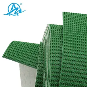 Customized green pvc industrial belt rough top conveyor belt by splicing
